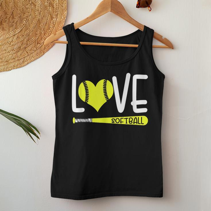 Softball Heart Graphic Saying For N Girls And Women Softball Women Tank Top Unique Gifts
