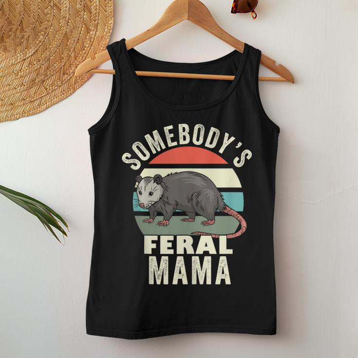 Somebodys Feral Mama Mother Retro Feral Cat Mom For Mom Women Tank Top Unique Gifts