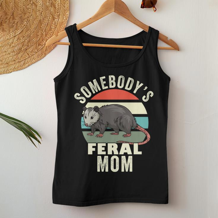 Somebodys Feral Mom Mother Retro Feral Cat Mama For Mom Women Tank Top Unique Gifts