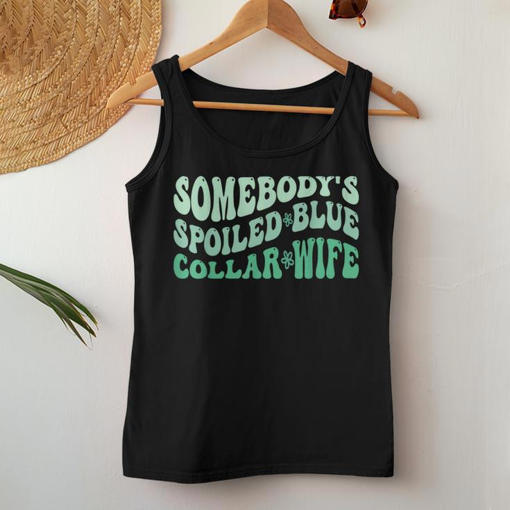 Somebody's Spoiled Blue Collar Wife Collar Worker Club Women Tank Top Unique Gifts