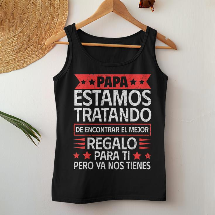 Spanish Dad From Daughter Son Fathers Day Women Tank Top Basic Casual Daily Weekend Graphic Funny Gifts