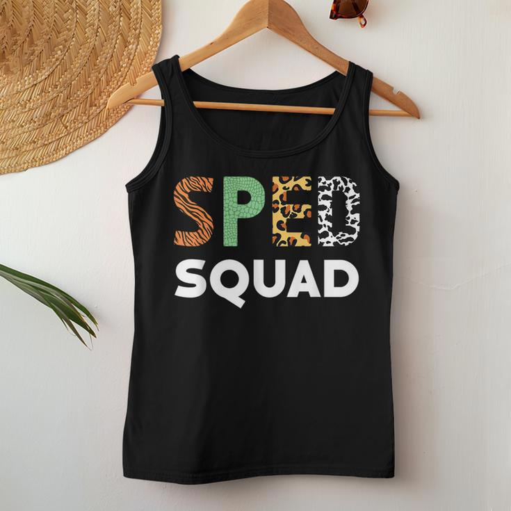 Sped Squad Animal Print Sped Team Educator - Sped Teacher Women Tank Top Unique Gifts