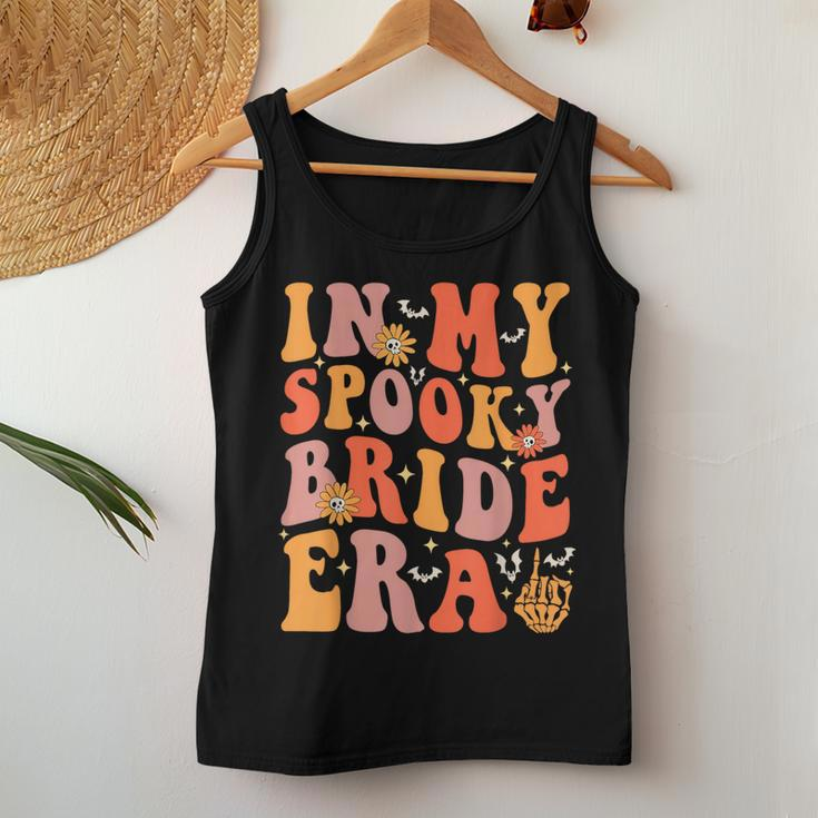 In My Spooky Bride Era Groovy Halloween Wedding Bachelorette Women Tank Top Funny Gifts