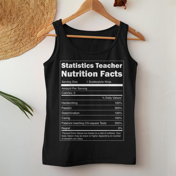 Statistics Nutrition Facts Statistics Teacher Women Tank Top Unique Gifts