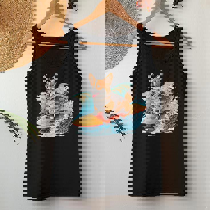 Surfing Corgi On A Surfboard On A Wave Surf Beach Women Tank Top Unique Gifts Surfing Corgi On A Surfboard On A Wave Surf Beach Women Tank Top Unique Gifts