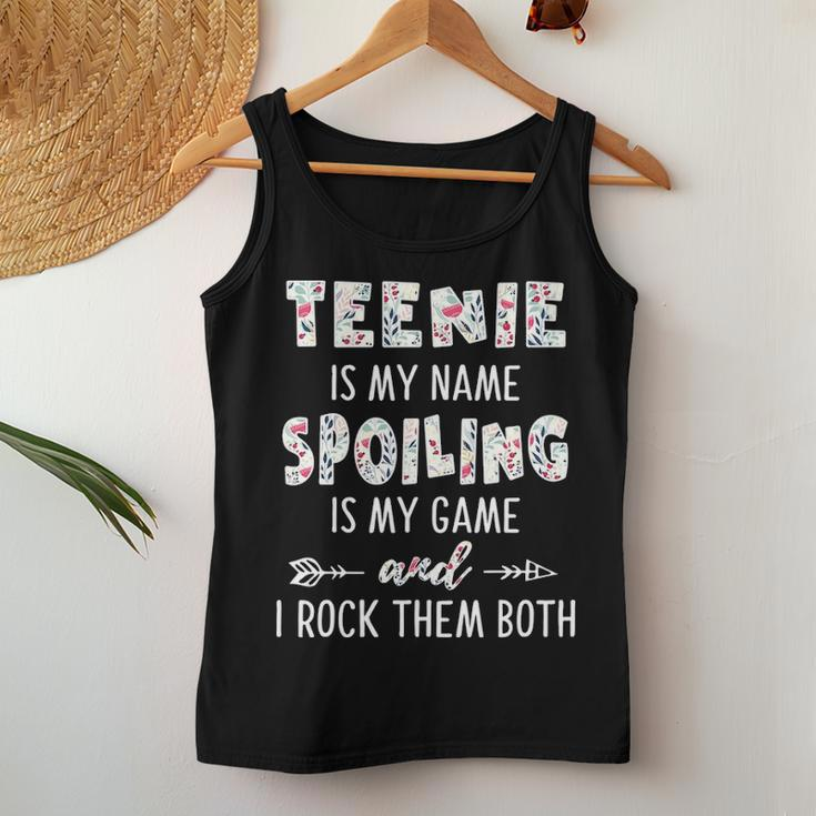Teenie Grandma Gift Nie Is My Name Spoiling Is My Game Women Tank Top Weekend Graphic Funny Gifts