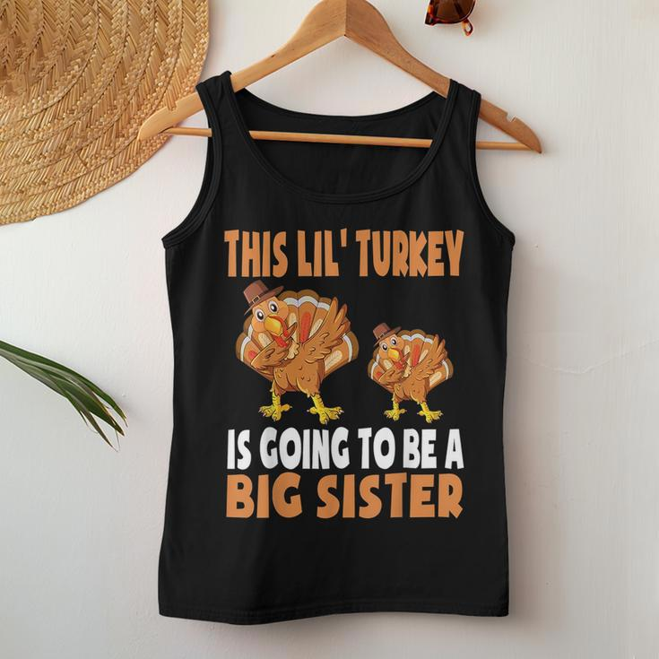 Thanksgiving Big Sister Outfit Pregnancy Announcement Girls Women Tank Top Unique Gifts