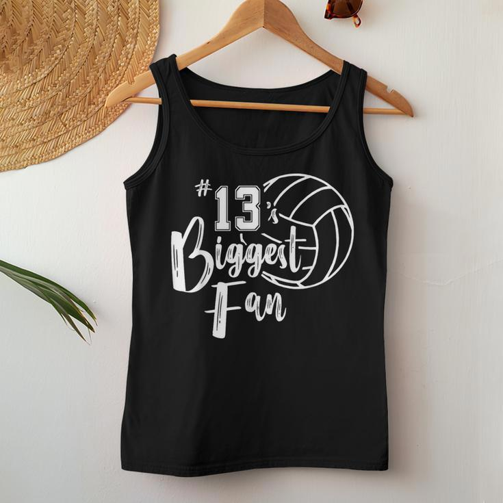 Thirn 13 Biggest Fan Volleyball Mom Volleyball Dad Women Tank Top Unique Gifts