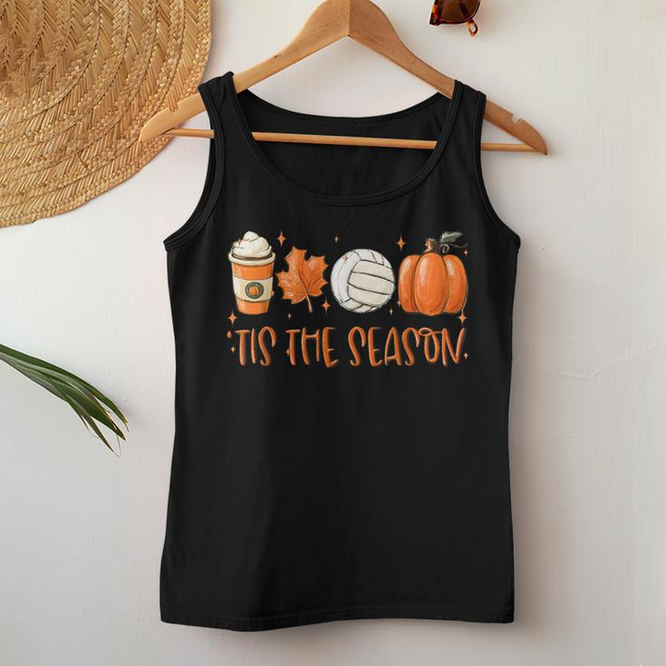 Tis The Season Latte Pumpkin Fall Thanksgiving Volleyball Women Tank Top Unique Gifts