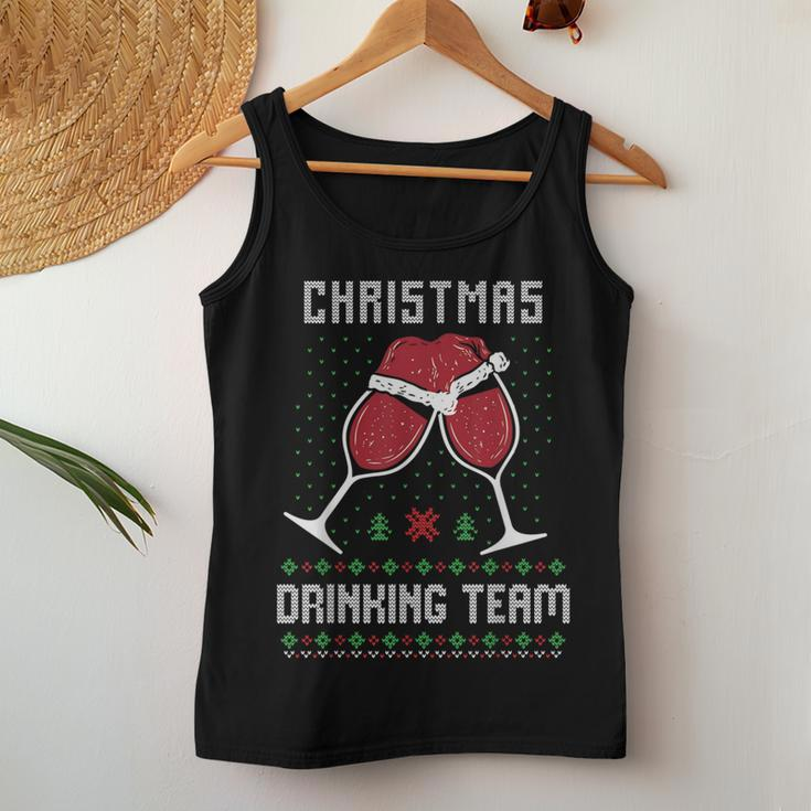 Ugly Christmas Sweater Alcohol Drink Beer Drinking Team Wine Women Tank Top Personalized Gifts