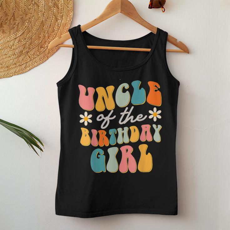 Uncle Of The Birthday Girl Groovy Themed Women Tank Top Unique Gifts