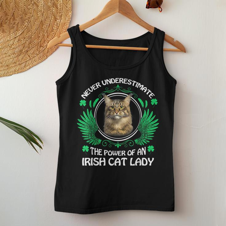 Never Underestimate The Power Of An Irish Cat Lady Women Tank Top Unique Gifts
