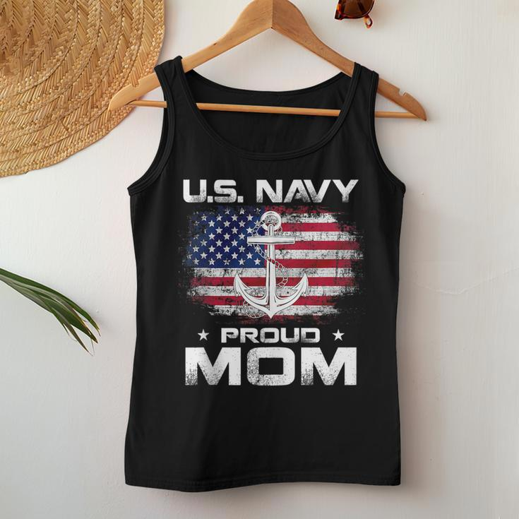 Us Navy Proud Mom With American Flag Veteran Day For Mom Women Tank Top Unique Gifts