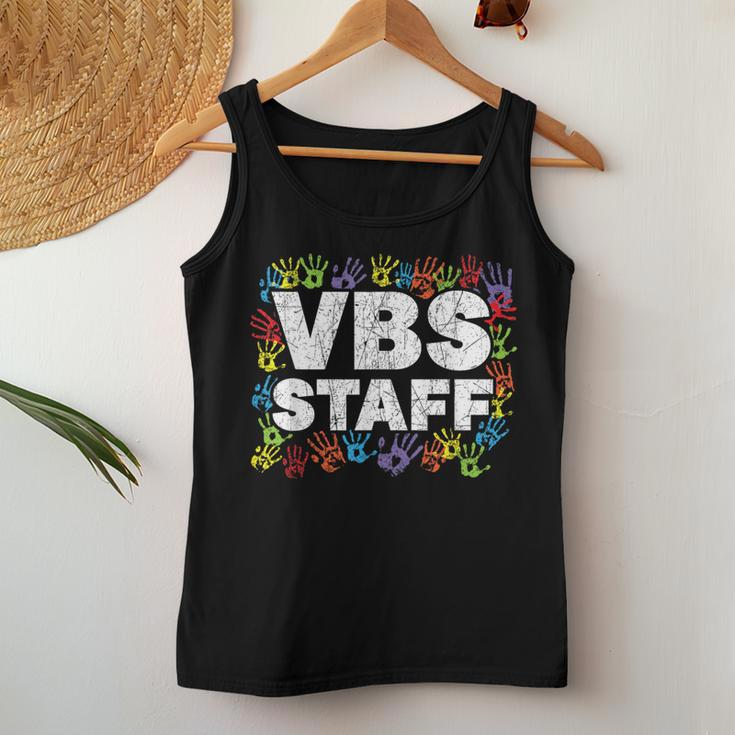 Vbs Staff Vacation Bible School Christian Teacher Women Tank Top Basic Casual Daily Weekend Graphic Funny Gifts