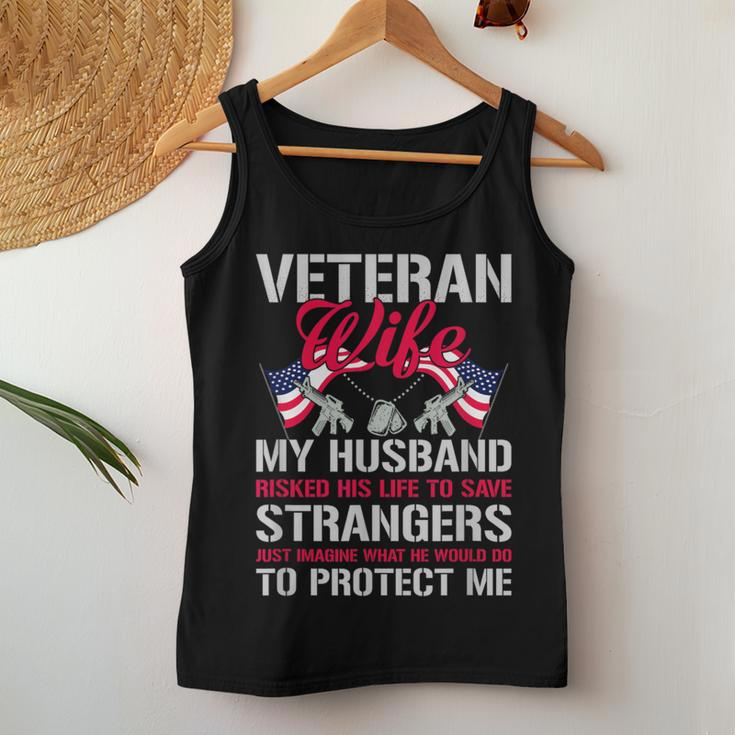 Veteran Wife Usa Veterans Day Us Army Veteran Mother's Day Women Tank Top Funny Gifts