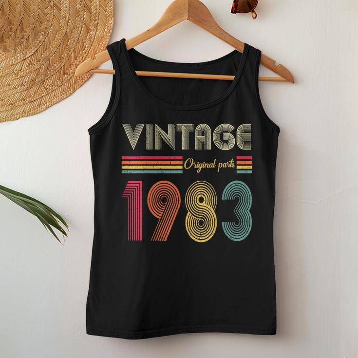 Vintage 1983 Original Parts 40Th Birthday Women Tank Top Funny Gifts