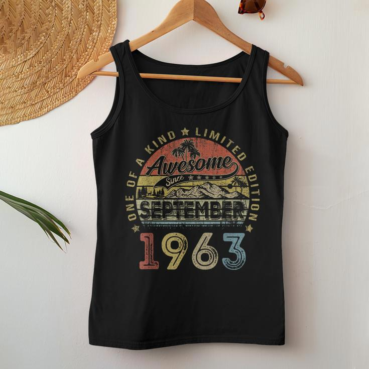 Vintage 60Th Birthday Legend Since September 1963 For Women Tank Top Funny Gifts