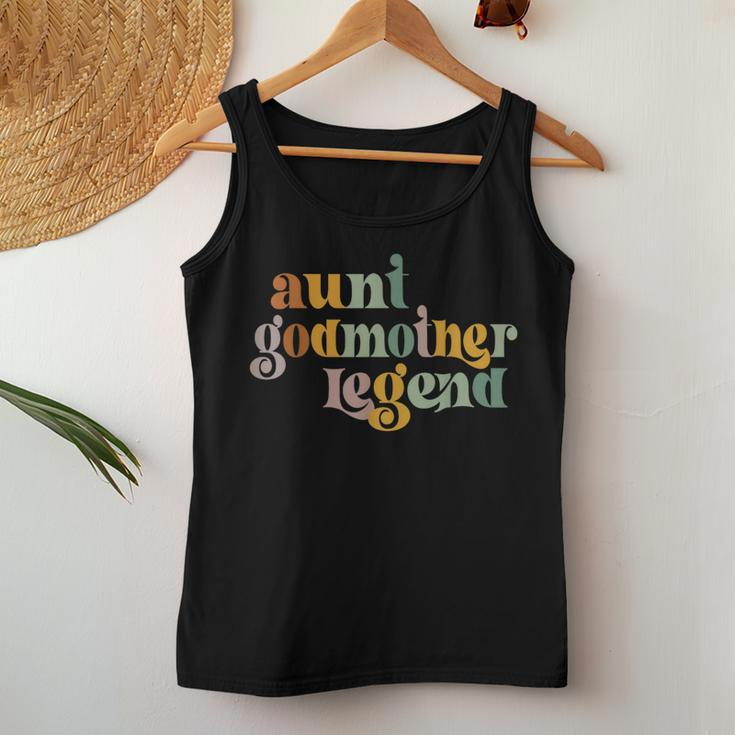 Vintage Groovy Aunt Godmother Legend Women Tank Top Funny Gifts