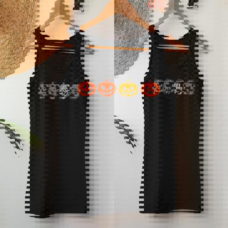 Vintage Halloween Spooky Fall Pumpkin Scary Jack O Lantern Vintage Halloween Women Tank Top Unique Gifts