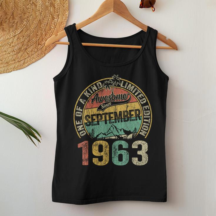 Vintage September 1963 60 Year Old 60Th Birthday Women Women Tank Top Funny Gifts