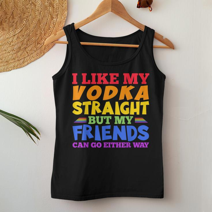 I Like My Vodka Straight Lgbtq Pride Month Women Tank Top Unique Gifts