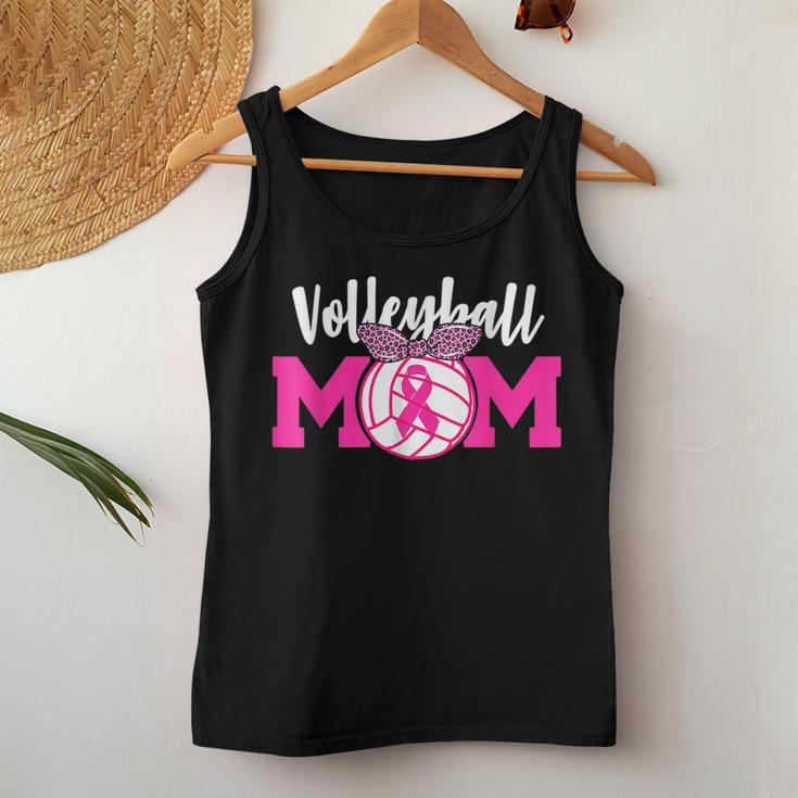 Volleyball Mom Pink Ribbon Breast Cancer Awareness Fighters Women Tank Top Unique Gifts