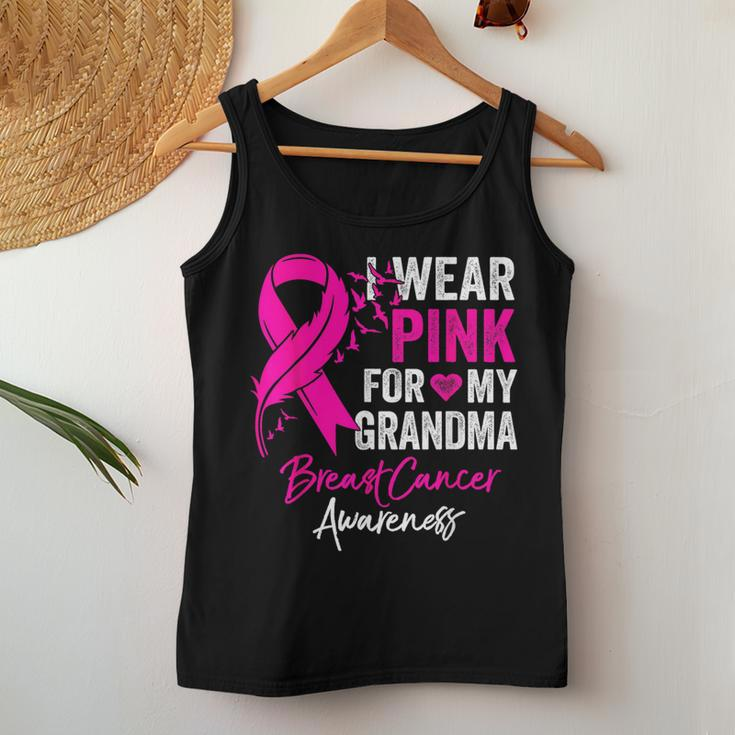 I Wear Pink For My Grandma Breast Cancer Awareness Women Tank Top Funny Gifts