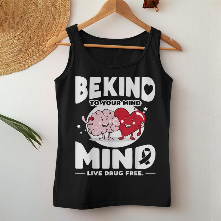 We Wear Red For Red Ribbon Week 2023 Be Kind To Your Mind Women Tank Top Funny Gifts