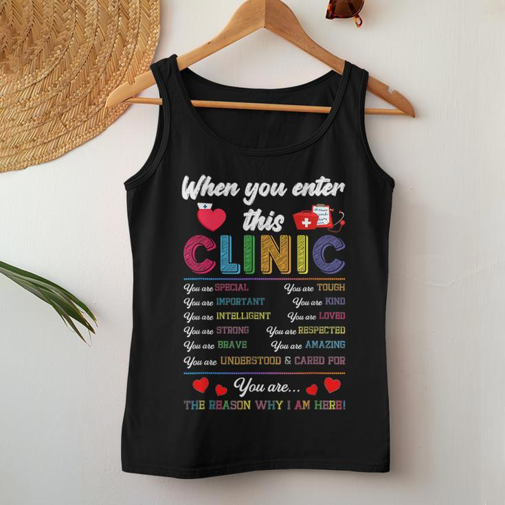 When You Enter This Clinic You Are Special School Nurse Women Tank Top Unique Gifts