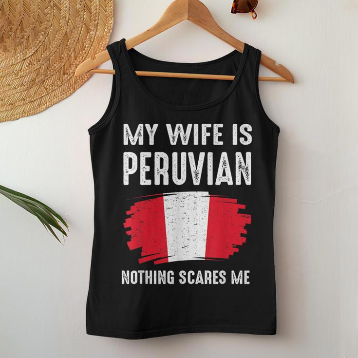 My Wife Is Peruvian Peru Pride Flag Heritage Roots Proud Women Tank Top Unique Gifts