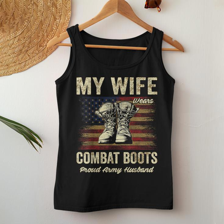 My Wife Wears Combat Boots Proud Army Husband Veteran Wife Women Tank Top Unique Gifts