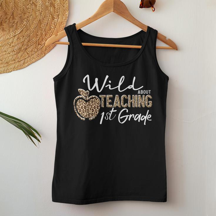 Wild About Teaching School Crew 1St Grade Teacher Squad Women Tank Top Weekend Graphic Funny Gifts
