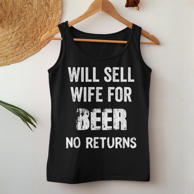 Will Trade Wife For Beer Husband Mens Women Tank Top Unique Gifts