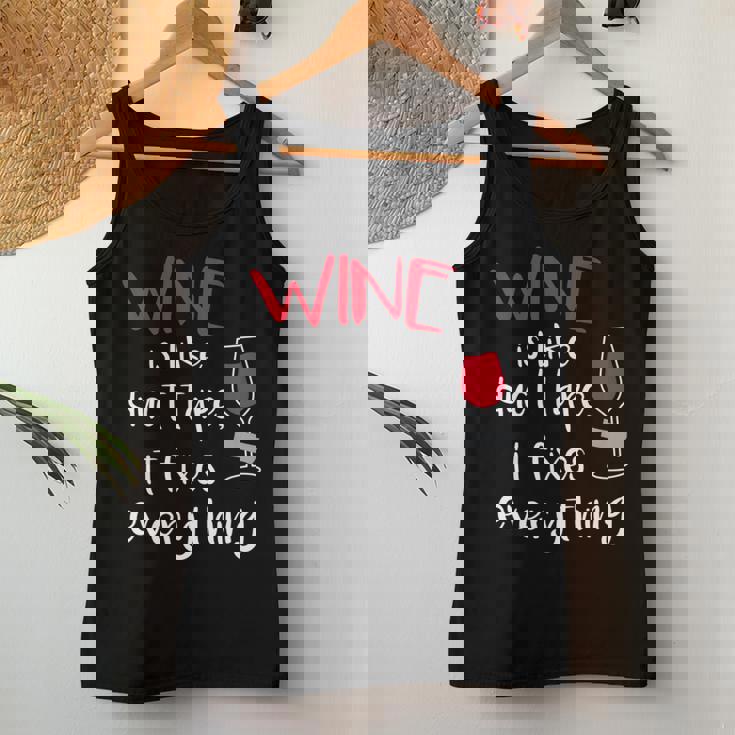 Wine Duct Tape Wine Lovers Christmas Gag Women Tank Top Unique Gifts