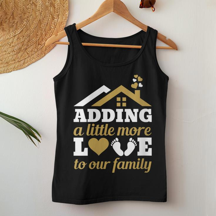 Womens Baby Adding More Love To The House New Expecting Mom Gift Women Tank Top Basic Casual Daily Weekend Graphic Personalized Gifts