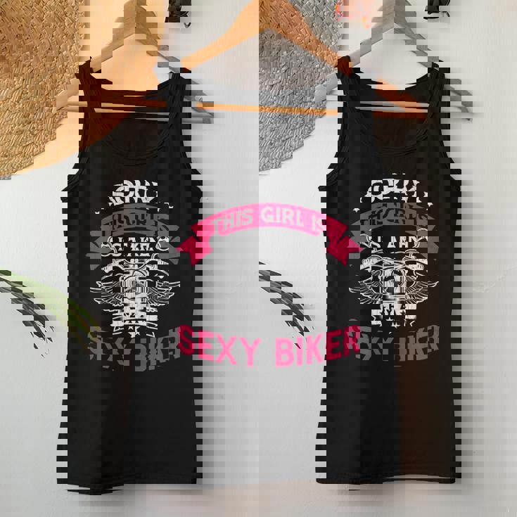 Womens Girl Is Taken By Sexy Biker Fun Girlfriend Boyfriend Graphic Women Tank Top Basic Casual Daily Weekend Graphic Personalized Gifts