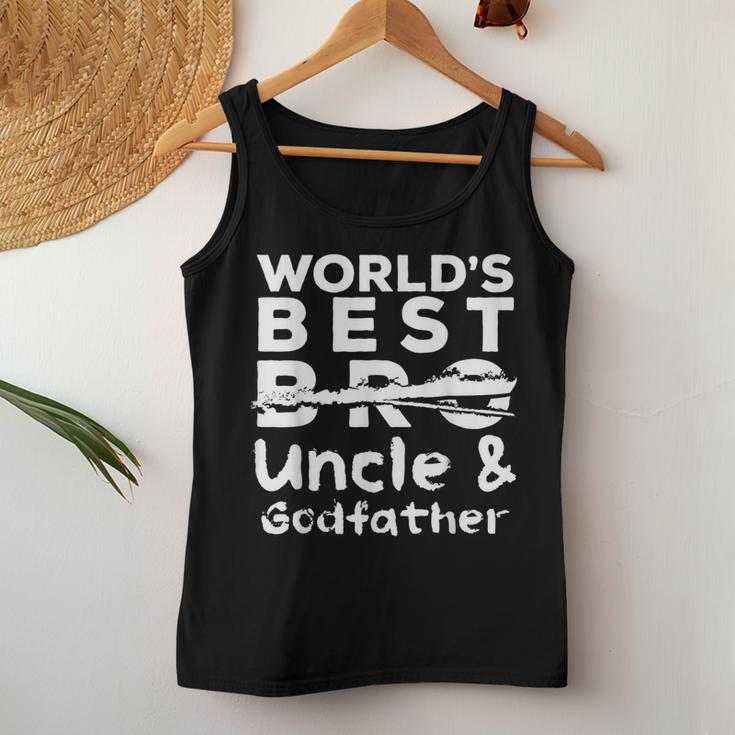 Worlds Best Bro Uncle Godfather Baby Reveal 2020 Women Tank Top Unique Gifts