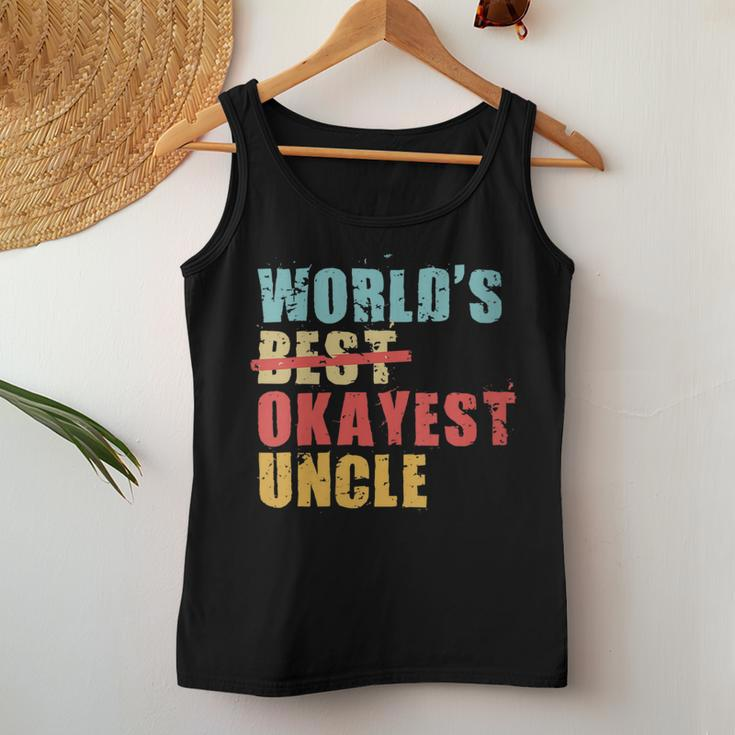 Worlds Best Okayest Uncle Acy014b Women Tank Top Unique Gifts