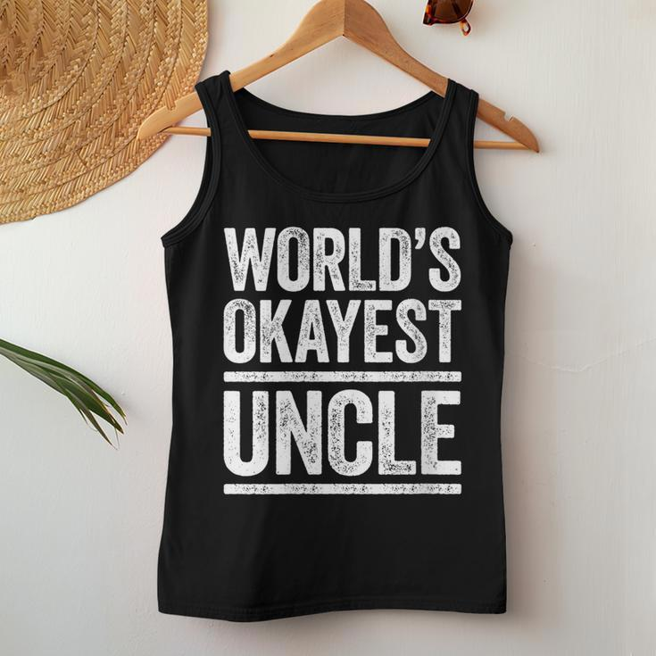 Worlds Okayest Uncle Best Uncle Ever Women Tank Top Unique Gifts