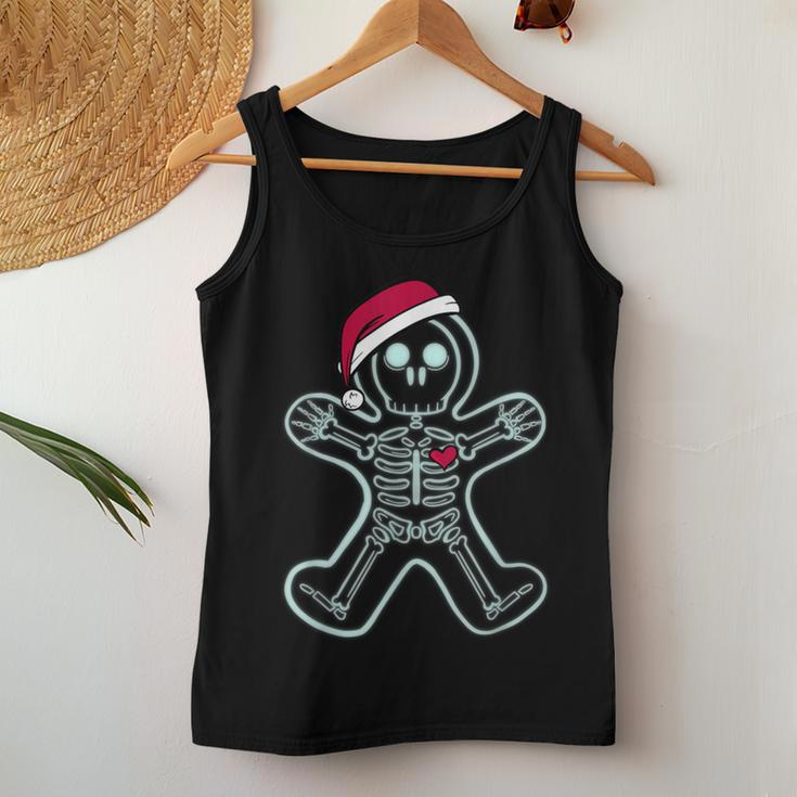 X-Ray Gingerbread Man Skeleton Christmas Nurse Xray Tech Women Tank Top Personalized Gifts