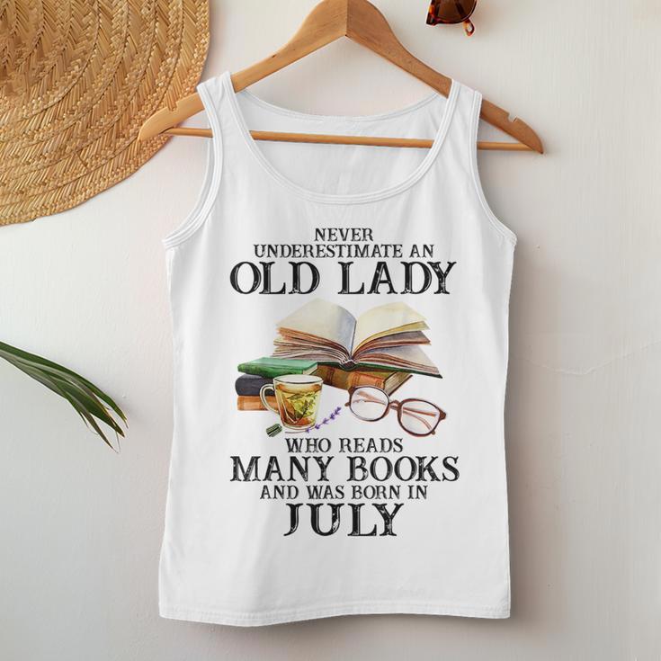 An Old Lady Who Reads Many Books And Was Born In July Women Tank