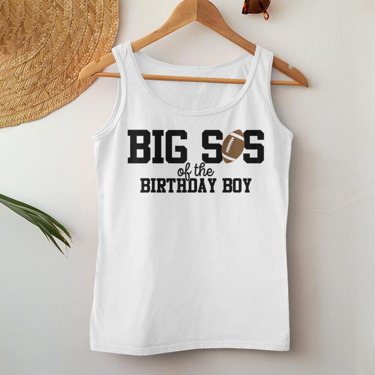 Big Sister Of The Birthday Boy Football Lover First Birthday Women Tank Top Unique Gifts