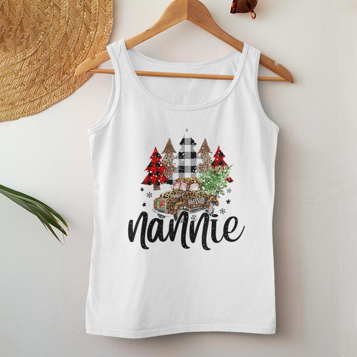 Blessed Nannie Christmas Truck Grandma Women Tank Top Unique Gifts