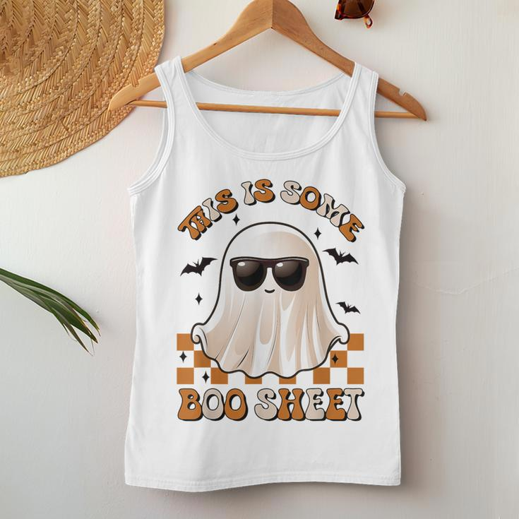 This Is Some Boo Sheet Ghost Halloween Costume Women Tank Top Unique Gifts