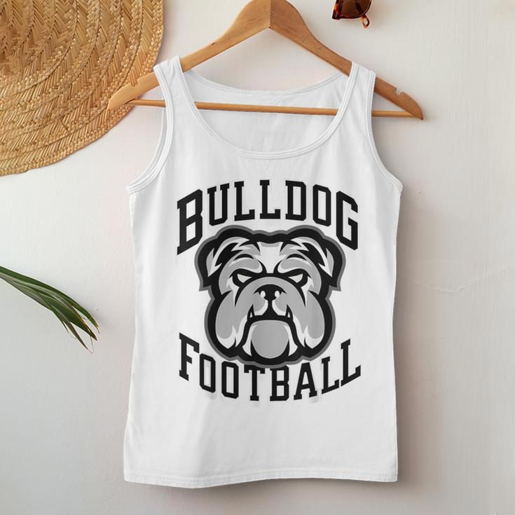 Bulldogs Football Game Day Print Mom Dad Black Women Tank Top Funny Gifts