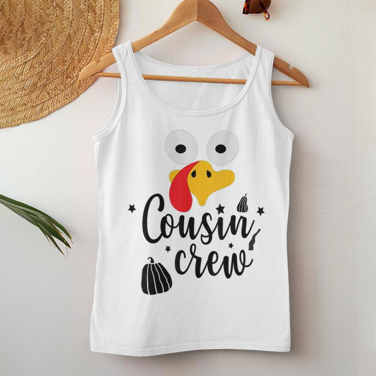 Cousin Crew Thanksgiving Family Matching Turkey Day Fall Women Tank Top Funny Gifts