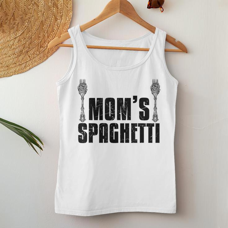 Cute Mom's Spaghetti Food Lover Italian Chefs Women Tank Top Unique Gifts