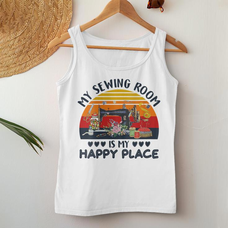 Cute Sewing Quote Sewing Machine Graphic Women Sewing Lover Women Tank Top Unique Gifts