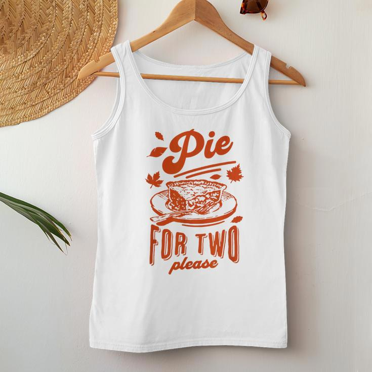 Eating Pumpkin Pie For Two Thanksgiving Pregnancy Women Women Tank Top Unique Gifts
