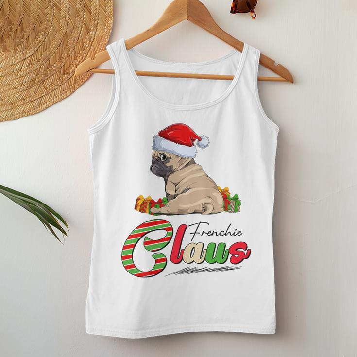 Frenchie Claus Dog Lovers Santa Hat Ugly Christmas Sweater Women Tank Top Unique Gifts